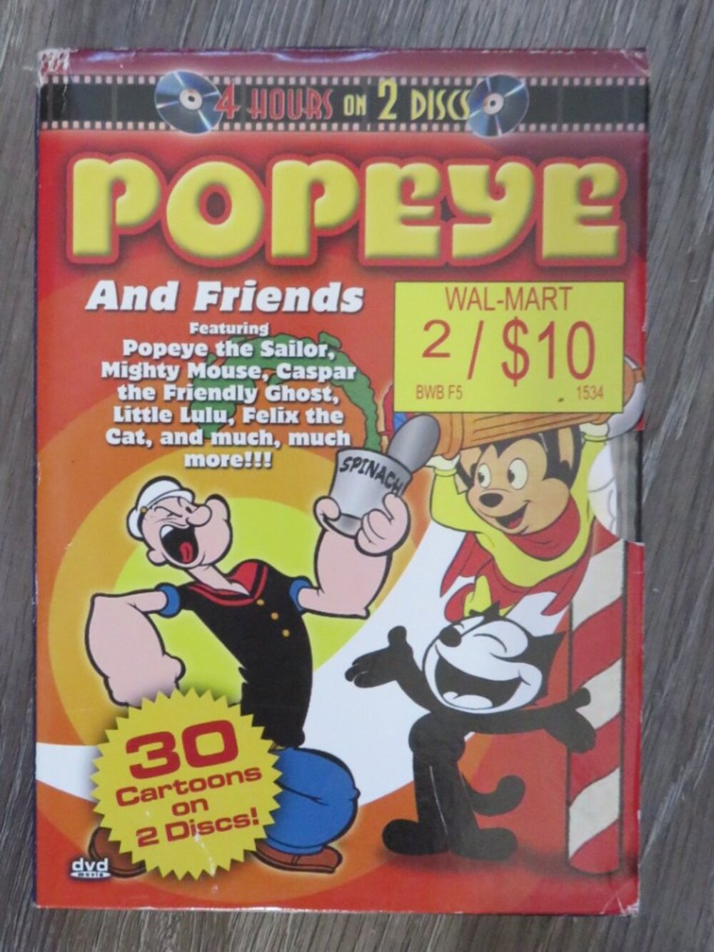 Popeye & Friends 2 Sealed DVDs in Box (K854)